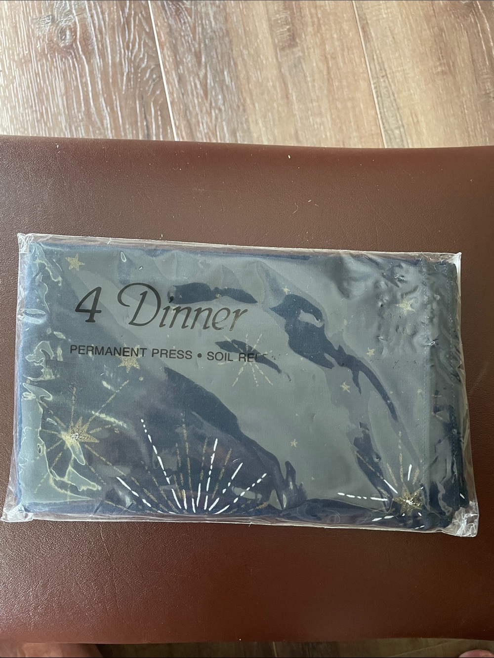 VTG 4 Bardwil Linens Navy Fireworks Dinner Napkins